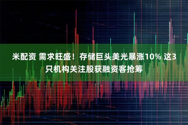 米配资 需求旺盛！存储巨头美光暴涨10% 这3只机构关注股获融资客抢筹