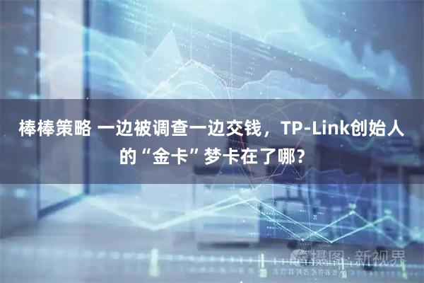 棒棒策略 一边被调查一边交钱，TP-Link创始人的“金卡”梦卡在了哪？